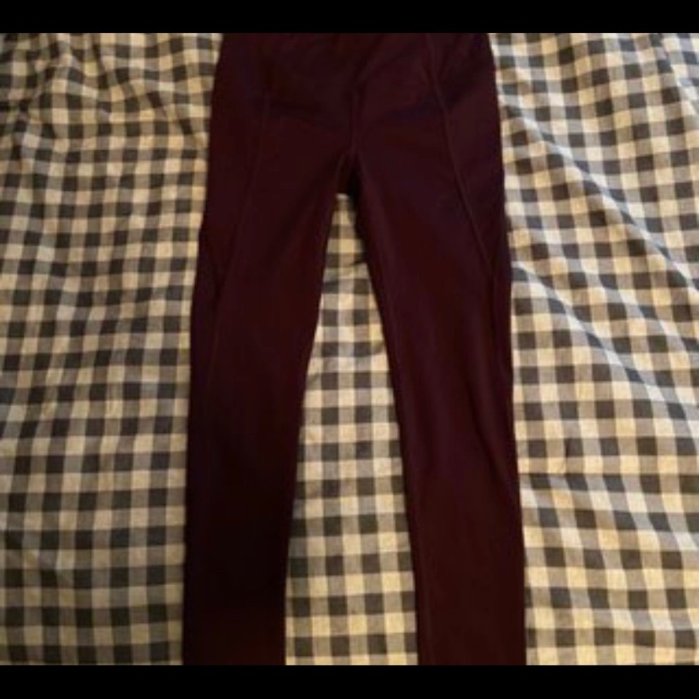 maroon athleta leggings